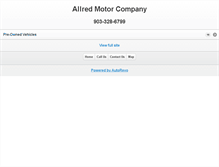 Tablet Screenshot of allredmotorco.com